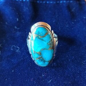 Sterling Silver Turquoise Ring Size 9